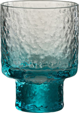 J-Line Oneffen glas - likeurglas - transparant/blauw - 6 stuks