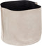 J-Line opbergmand Rond Laag - leder/textiel - beige