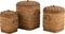 J-Line opbergmanden - bamboe - naturel - set van 3