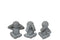 J-Line P'tit Maurice Horen/Zien/Zwijgen Magnesium Grijs Small Assortiment Van 3