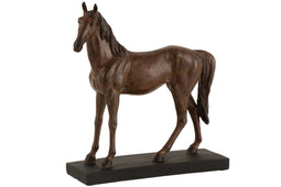 J-Line Paard Poly Bruin Large