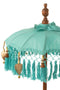 J-Line Parasol Dayu Katoen/Hout Blauw Small