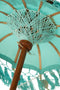 J-Line Parasol Dayu Katoen/Hout Blauw Small
