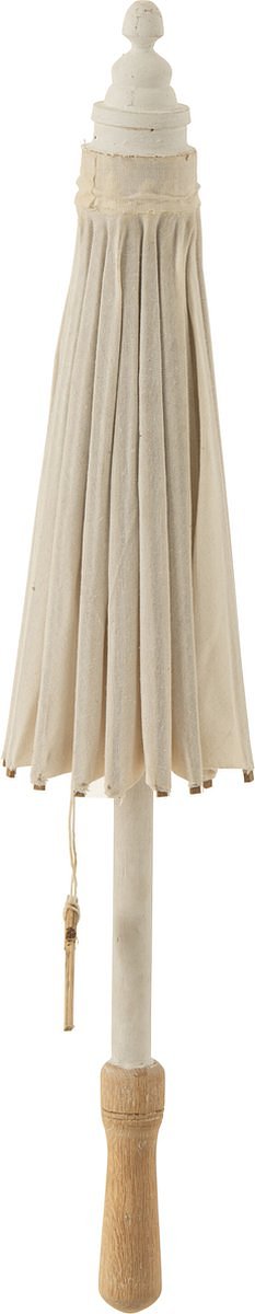 J-Line Parasol - katoen/hout - wit