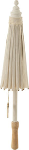 J-Line Parasol - katoen/hout - wit