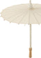 J-Line Parasol - katoen/hout - wit