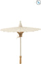 J-Line Parasol - katoen/hout - wit