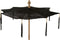 J-Line parasol Kwast - katoen - hout - zwart - large