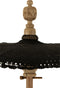 J-Line parasol Kwast - katoen - hout - zwart - large