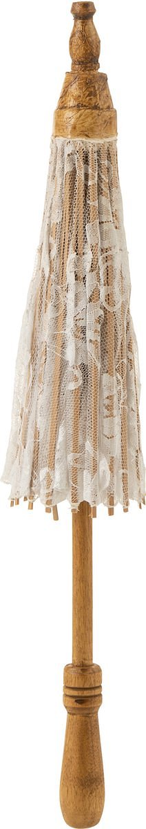 J-Line parasol Motiefs - hout - wit