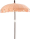 J-Line parasol + voet Kwastjes/Schelpen - hout - beige/donkerbruin - large
