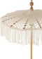 J-Line parasol + voet Macrame - katoen - wit - small