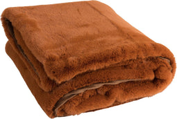 J-Line Plaid Cutie - Fleece Deken – Polyester – 180x130 cm – Roestoranje