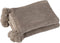 J-Line Plaid Pompom - fleece deken - polyester - taupe - 170 x 130 cm - woonaccessoires