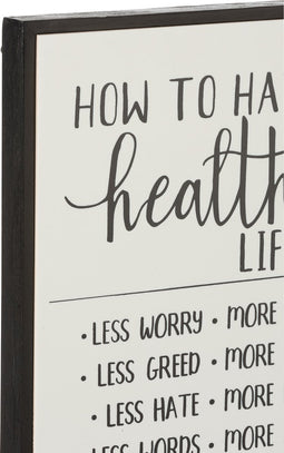 J-Line Plakkaat Engels - hout/keramiek - wit/zwart