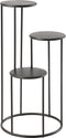 J-Line Plantenstaander uit ijzer D40x81cm - 3 niveaus - Zwart