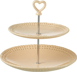 J-Line plateau 2 Lagen - keramiek - perzik