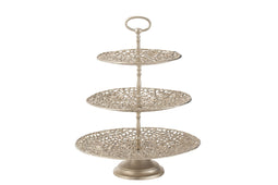 J-Line Plateau 3 Niveau Koraal Metaal Champagne