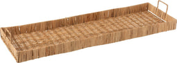 J-Line plateau Lang Rechthoekig Rotan - dienblad - jute - naturel