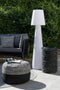 J-Line Poef Miami Outdoor Streep Polyester Zwart/Wit