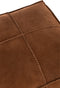 J-Line Poef Stiksel Vierkant Leer Cognac