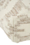 J-Line Poef Vierkant Etnisch Patronen Wol/Katoen Creme/Beige