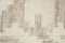J-Line Poef Vierkant Etnisch Patronen Wol/Katoen Creme/Beige