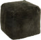 J-Line poef Vierkant Schapenvel - textiel - groen