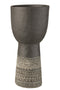 J-Line Pot Gat Decoratie Etnisch Cement Grijs Large