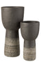 J-Line Pot Gat Decoratie Etnisch Cement Grijs Large