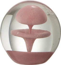 J-Line presse-papier Bel - glas - roze - small