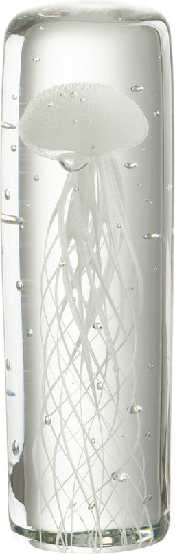 J-Line presse-papier Kwal - glas - wit - small