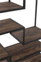 J-Line Rek 6 Schappen Metaal/Hout Bruin/Zwart