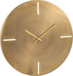 J-Line Rond klok - metaal - goud - small - Ø 51.50 cm - woonaccessoires