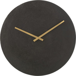 J-Line Rond klok - metaal - zwart - small - Ø 37 cm - woonaccessoires