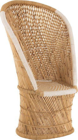 J-Line Rugsteun stoel voor volwassene - bamboe - naturel - woonaccessoires