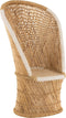 J-Line Rugsteun stoel voor volwassene - bamboe - naturel - woonaccessoires