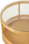 J-Line salontafel Jovelyne - rotan/glas - naturel