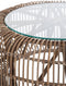J-Line salontafel Rond - jute/glas - naturel