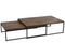 J-Line salontafels - hout/metaal - bruin/zwart - set van 2
