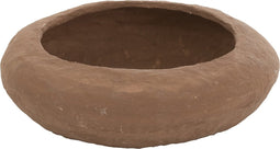 J-Line schaal Rond Papier - karton/papier maché - bruin