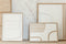 J-Line schilderij vormen - papier - wit/beige - 2 stuks