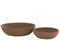 J-Line schaal Parat Papier Mache - bruin - small - 2 stuks