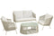 J-Line Set Eli 4P Zetels+Tafels+Kussens Metaal/Touw Grijs