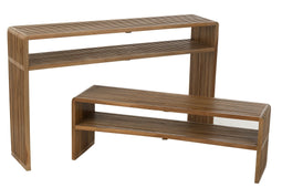 J-Line Set Van 2 Console Met Schap Gerecycleerd Teak Naturel