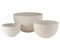 J-Line bloempot Rond Laag - keramiek - wit - 3 stuks