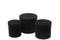 J-Line Set Van 3 Dozen Rond Fluweel Papier Zwart