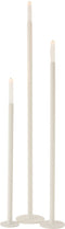 J-Line set van 3 kandelaars Hoog - metaal - wit
