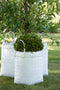 J-Line set van 3 manden Vierkant - rotan - wit