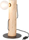 J-Line Silas Berangan tafellamp - hout - naturel
